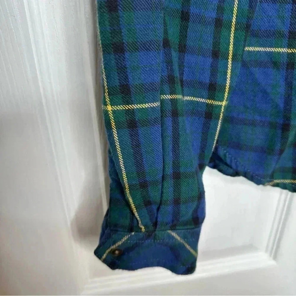 G21 Plaid  Shirt Button-Up Blue/Green/Yellow Size Medium - Picture 7 of 16